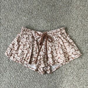 Free People Daisy Floral Brown Women's Shorts/Skort